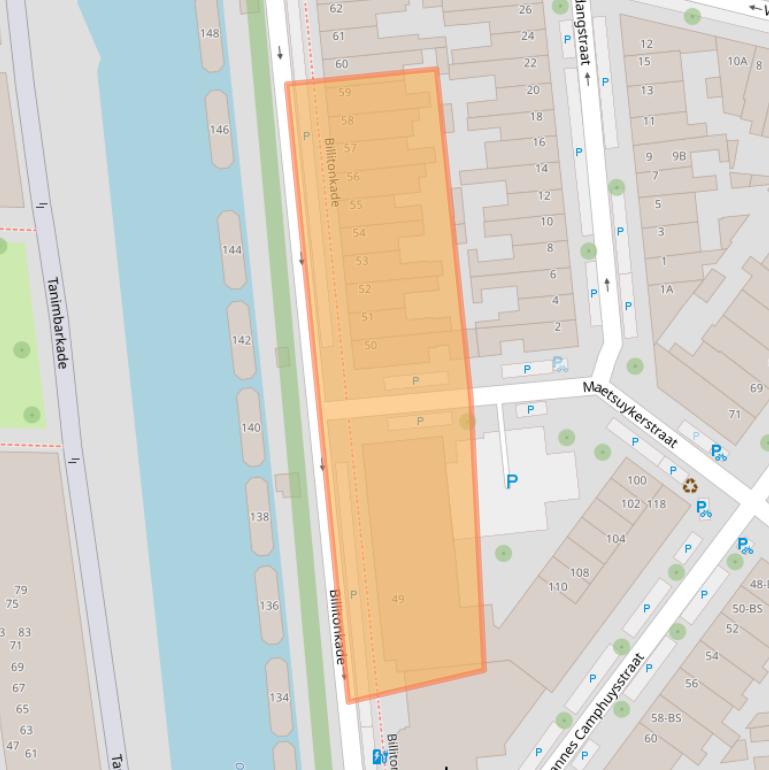 Kaart van postcodegebied 3531TJ.