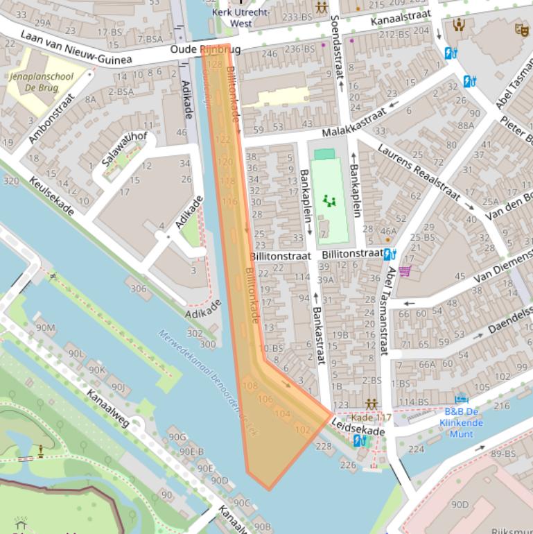 Kaart van postcodegebied 3531TM.