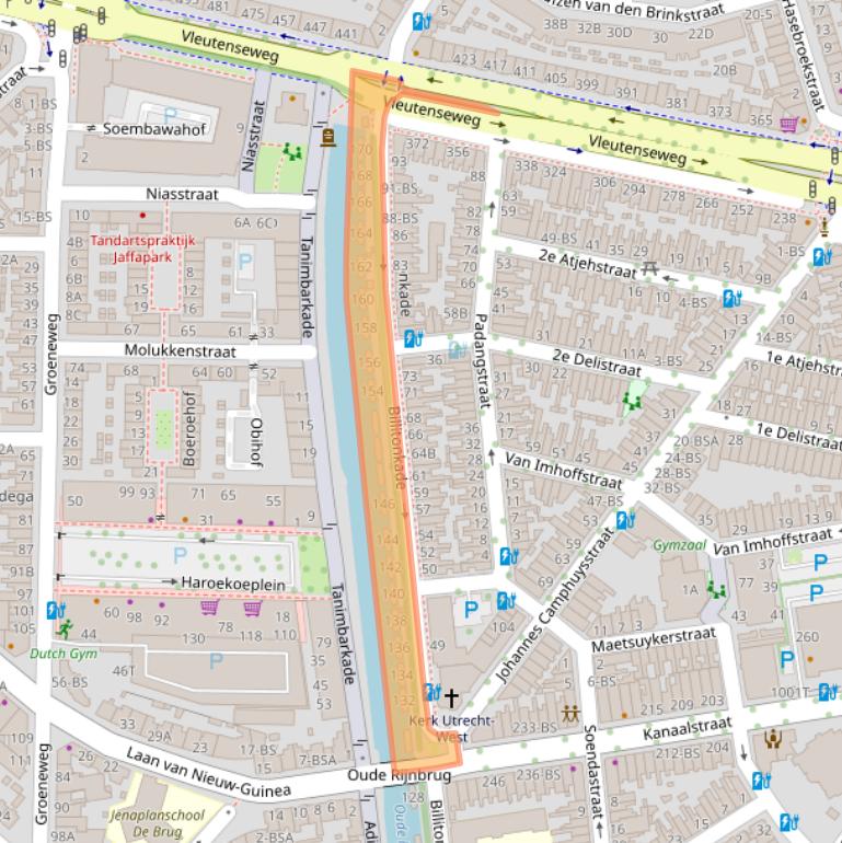 Kaart van postcodegebied 3531TN.