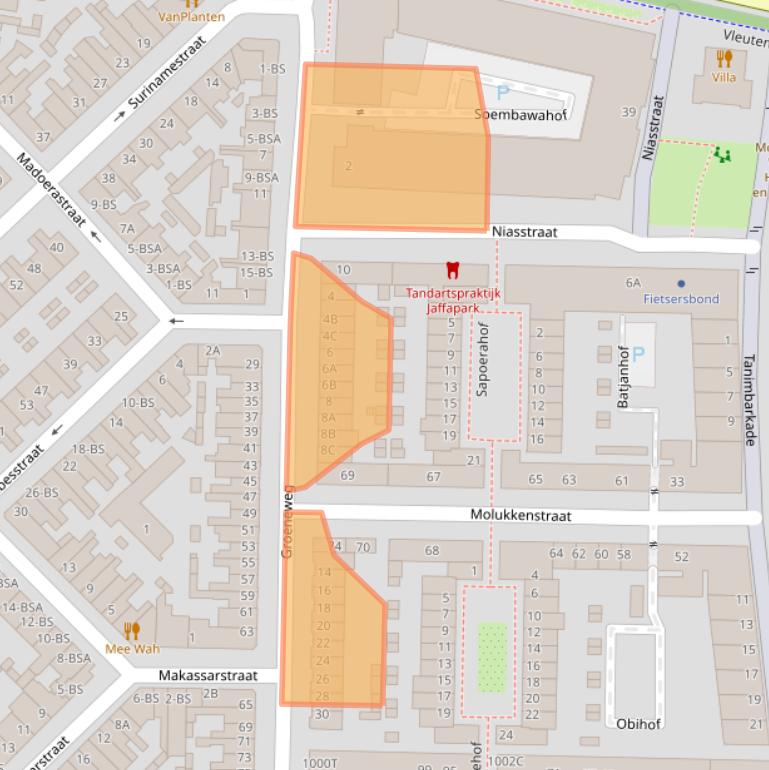 Kaart van postcodegebied 3531VE.