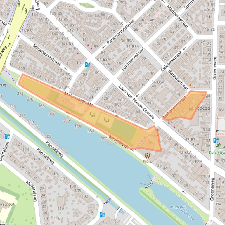 Kaart van postcodegebied 3531VN.