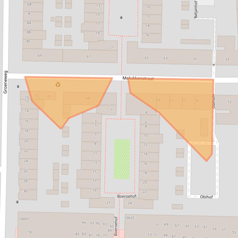 Kaart van postcodegebied 3531WE.