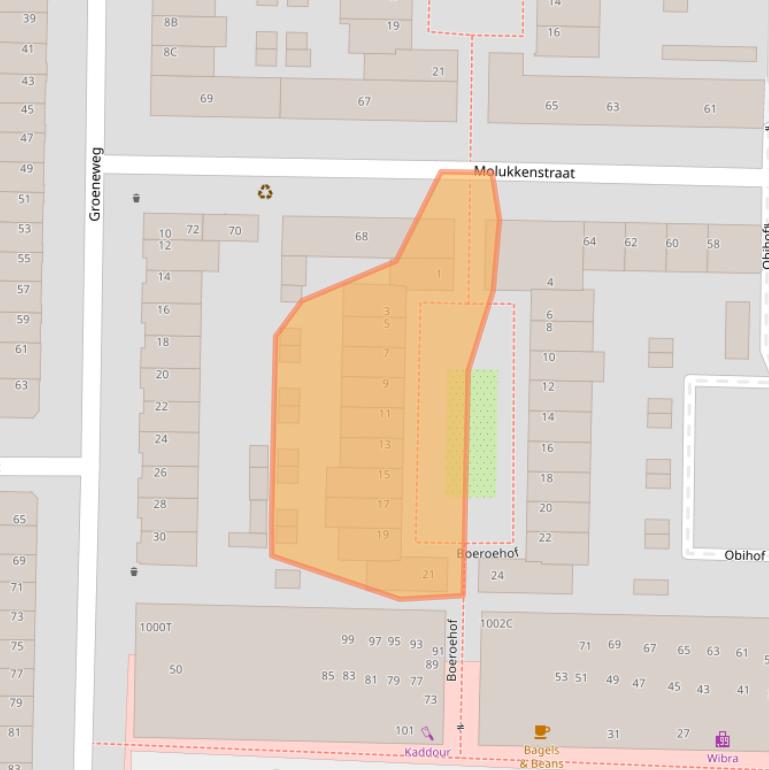 Kaart van postcodegebied 3531WG.
