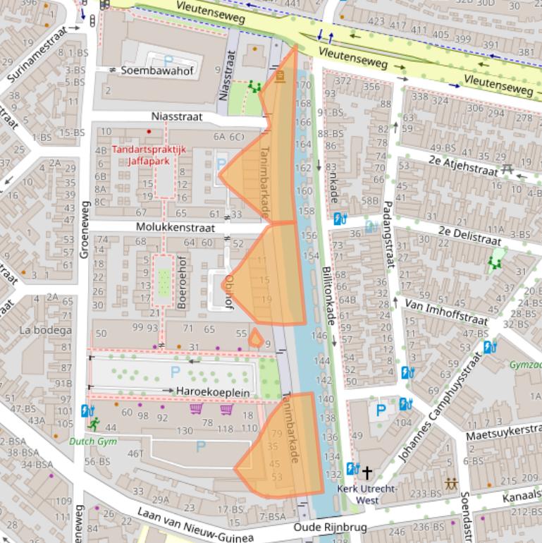 Kaart van postcodegebied 3531WL.