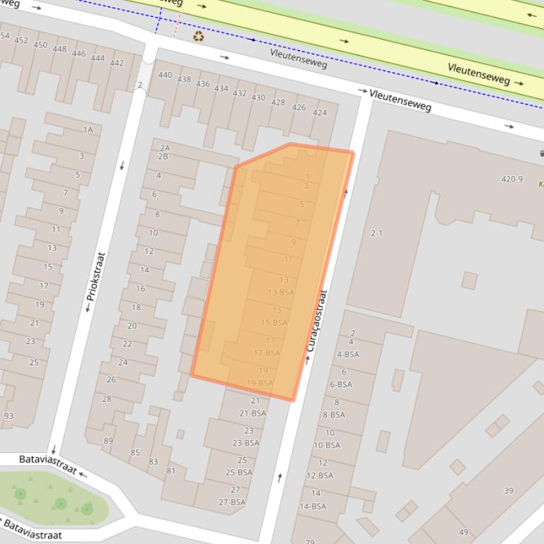 Kaart van postcodegebied 3531XJ.