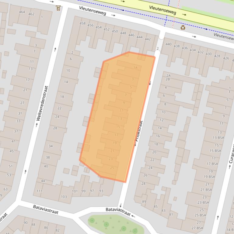 Kaart van postcodegebied 3531XM.