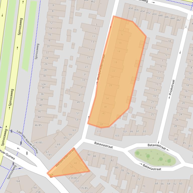 Kaart van postcodegebied 3531XS.