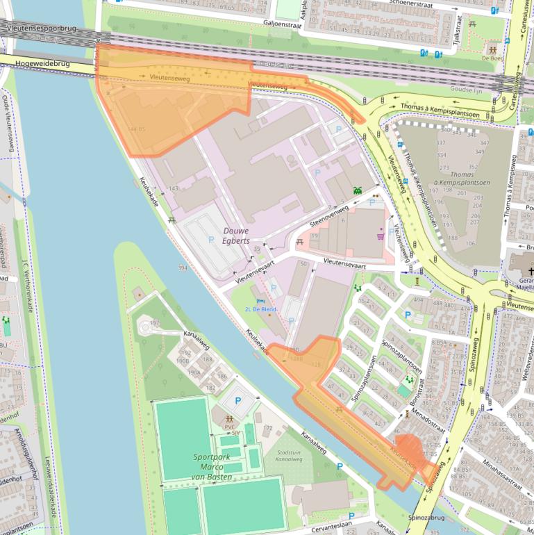 Kaart van postcodegebied 3532AB.