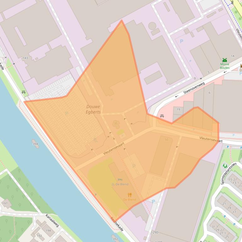 Kaart van postcodegebied 3532AD.