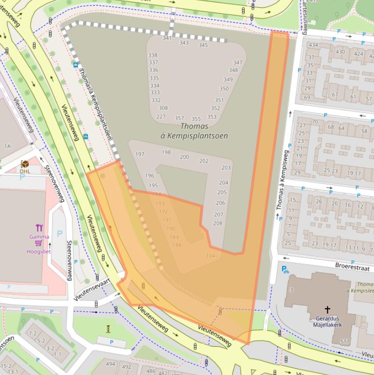 Kaart van postcodegebied 3532AG.