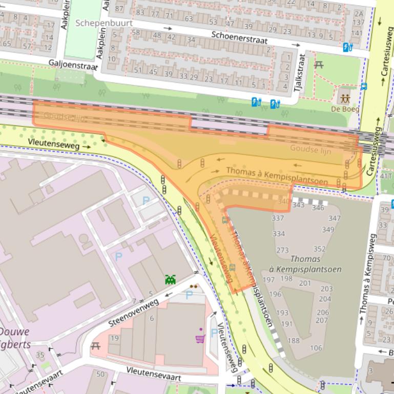 Kaart van postcodegebied 3532AL.