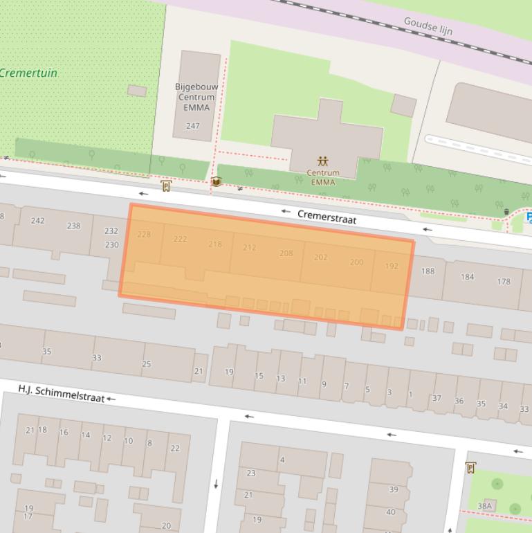 Kaart van postcodegebied 3532BL.