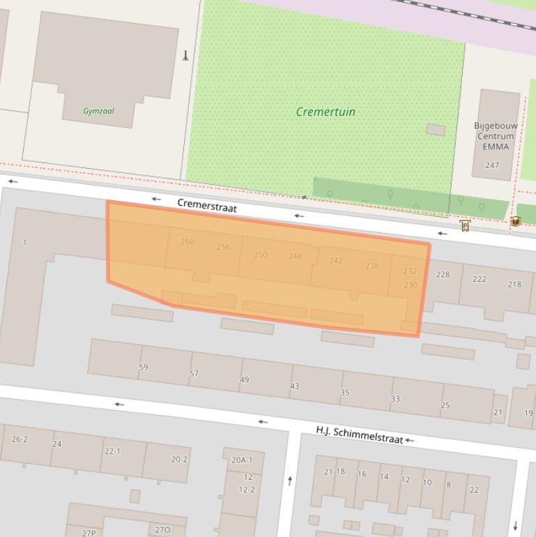 Kaart van postcodegebied 3532BM.