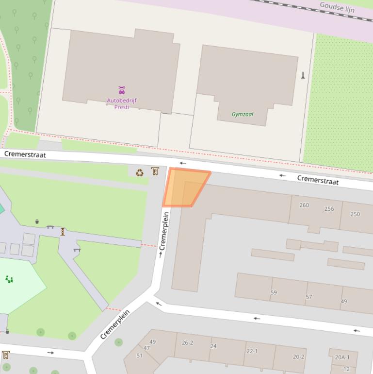 Kaart van postcodegebied 3532BX.