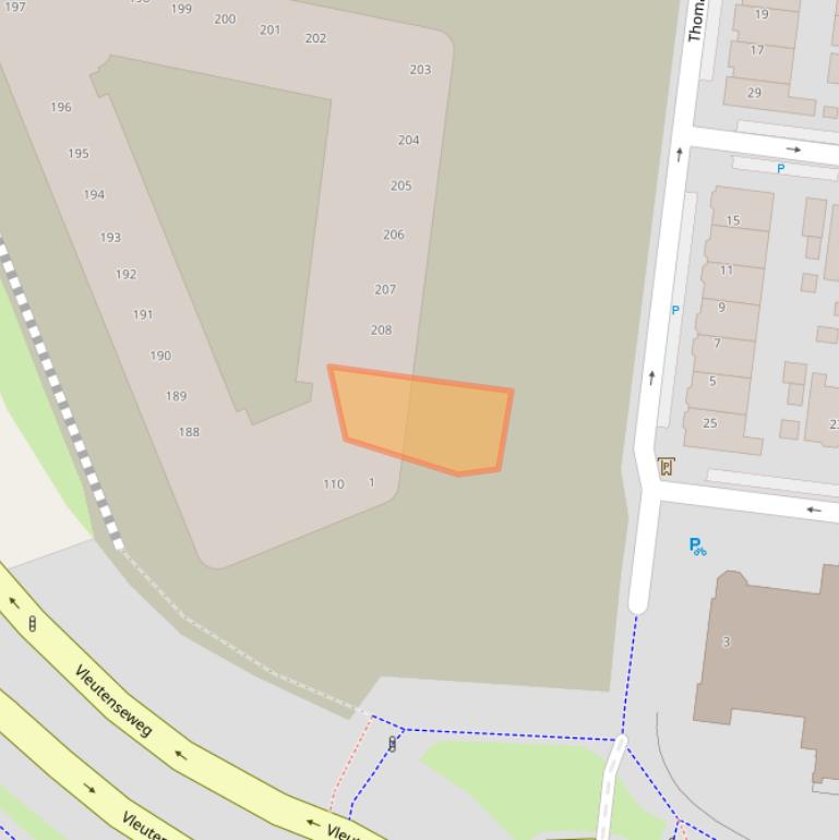 Kaart van postcodegebied 3532CB.