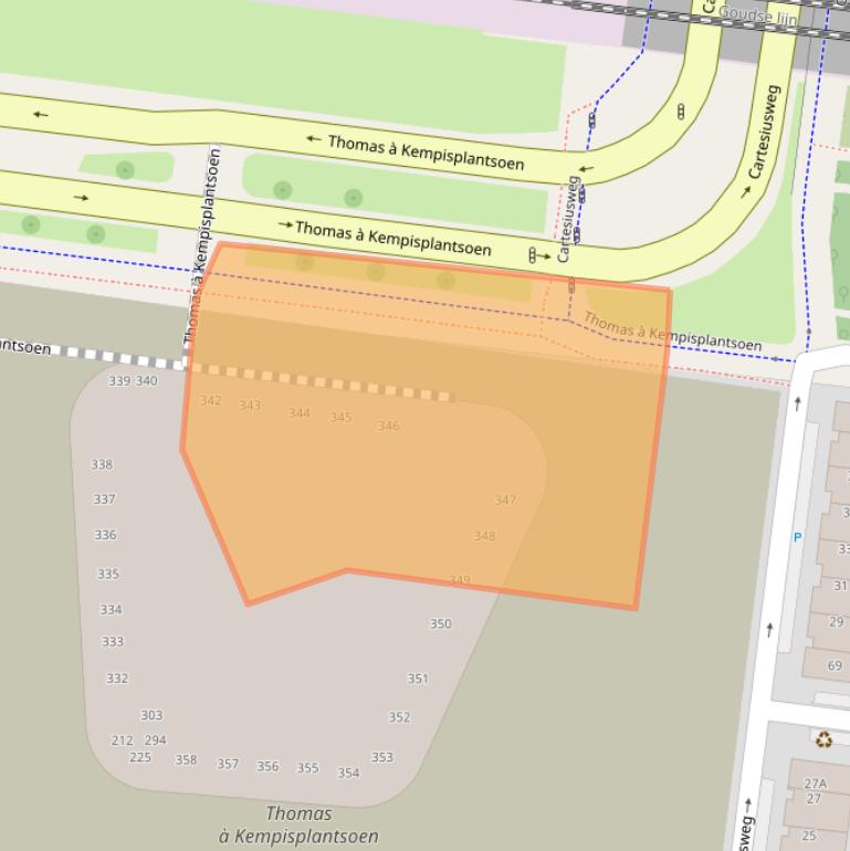 Kaart van postcodegebied 3532CG.