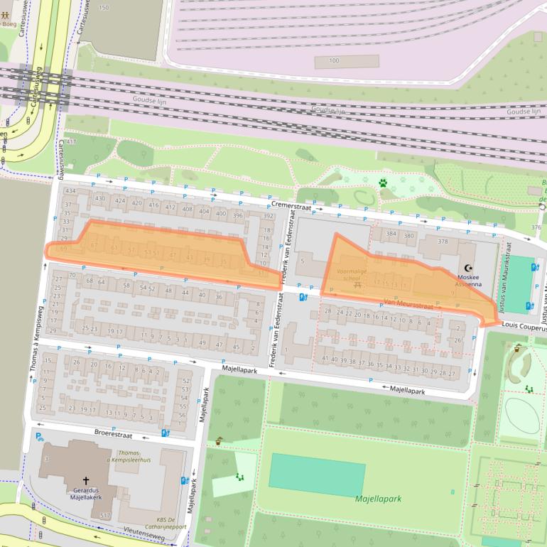 Kaart van postcodegebied 3532CH.