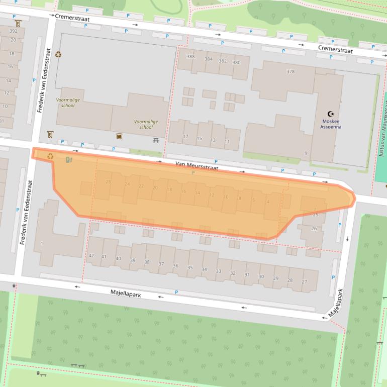 Kaart van postcodegebied 3532CJ.