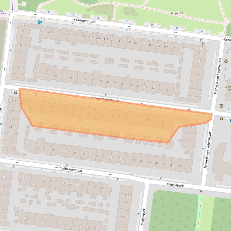 Kaart van postcodegebied 3532CK.