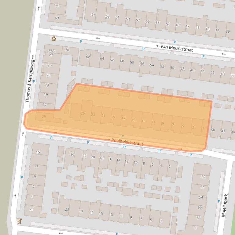 Kaart van postcodegebied 3532CM.