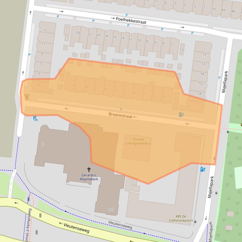 Kaart van postcodegebied 3532CP.