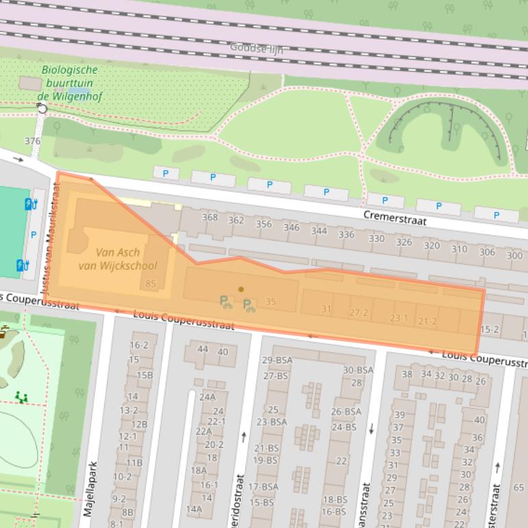 Kaart van postcodegebied 3532CX.