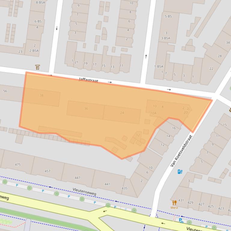 Kaart van postcodegebied 3532EM.