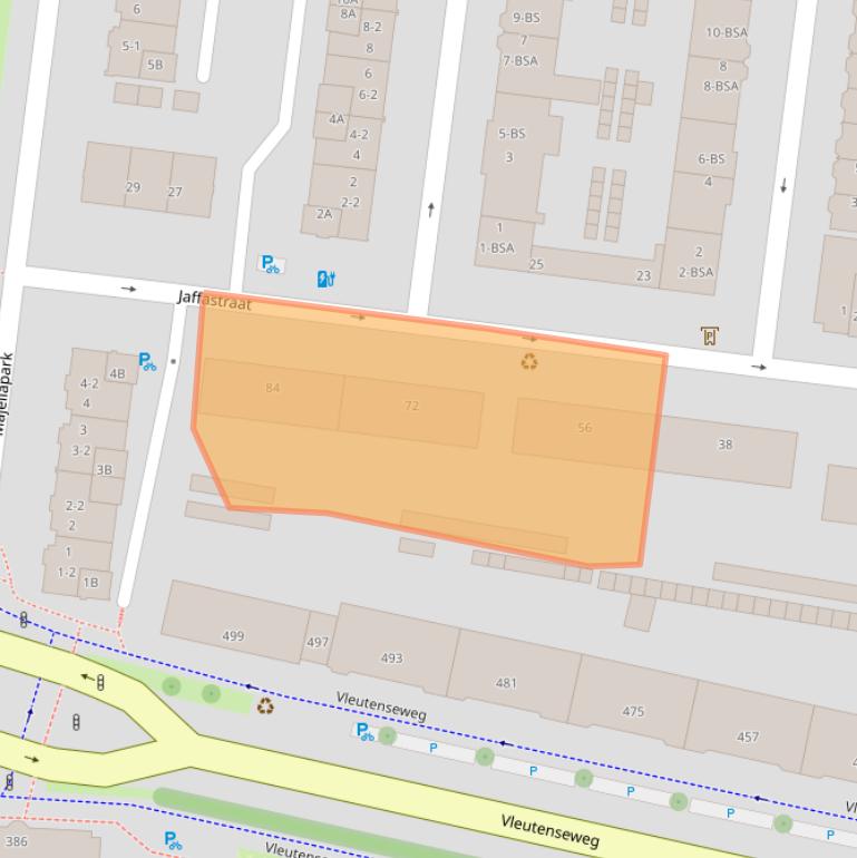 Kaart van postcodegebied 3532EN.