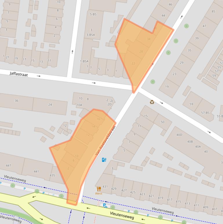 Kaart van postcodegebied 3532ES.