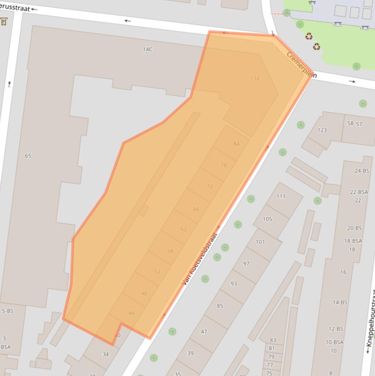 Kaart van postcodegebied 3532ET.