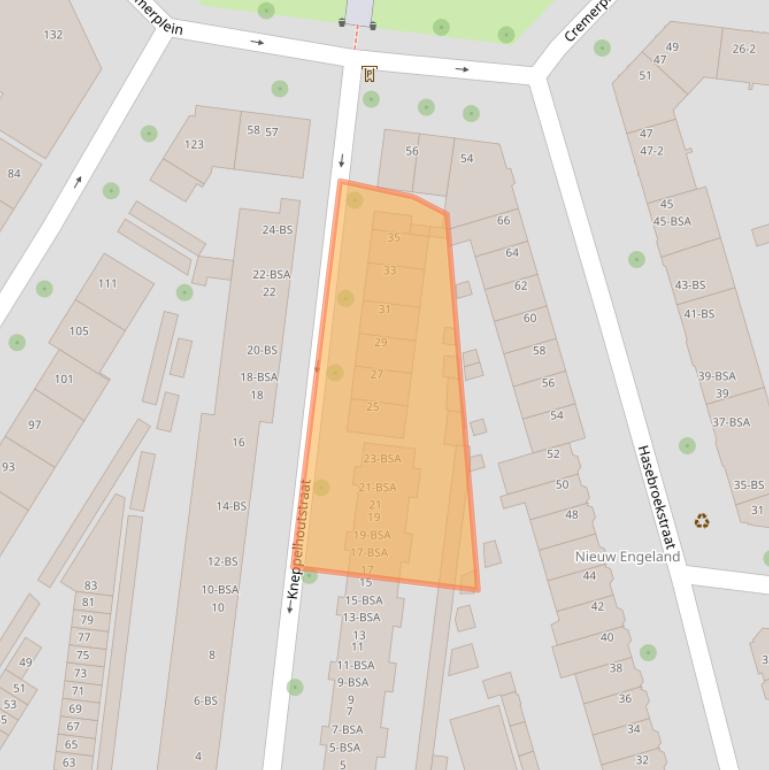 Kaart van postcodegebied 3532EW.