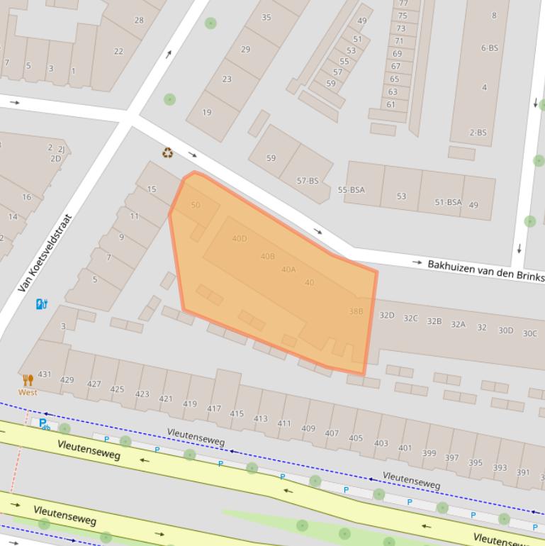 Kaart van postcodegebied 3532GH.