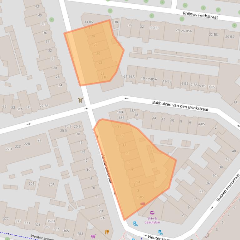 Kaart van postcodegebied 3532GJ.