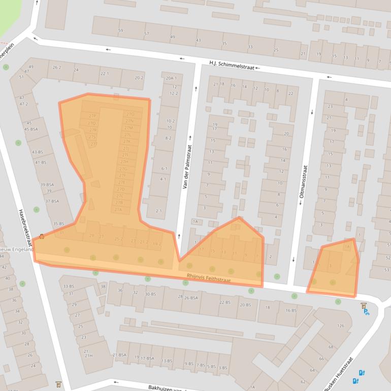 Kaart van postcodegebied 3532GN.