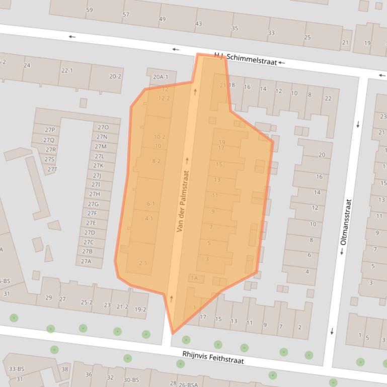 Kaart van postcodegebied 3532GR.