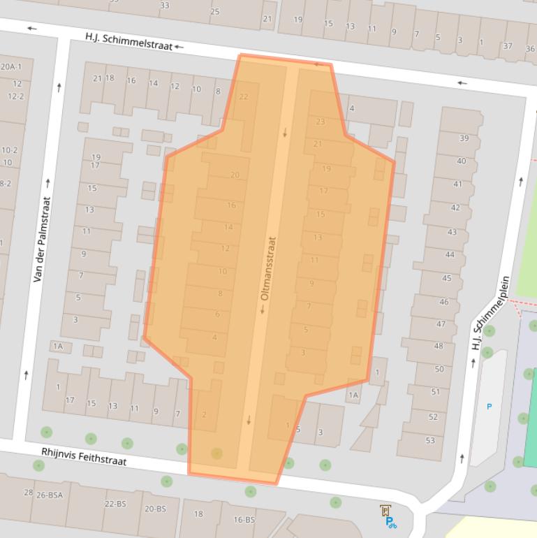 Kaart van postcodegebied 3532GS.