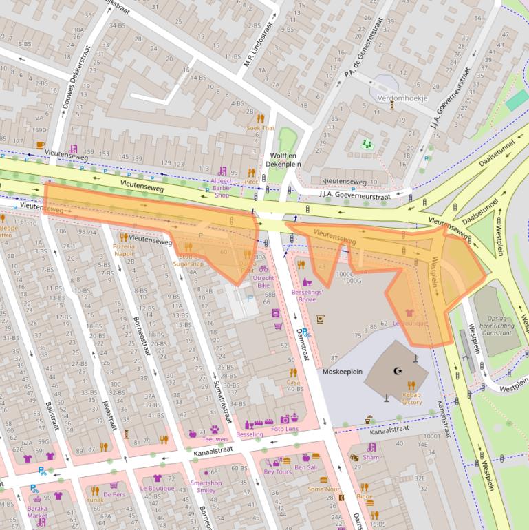 Kaart van postcodegebied 3532HL.
