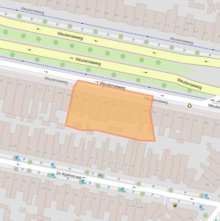 Kaart van postcodegebied 3532HS.