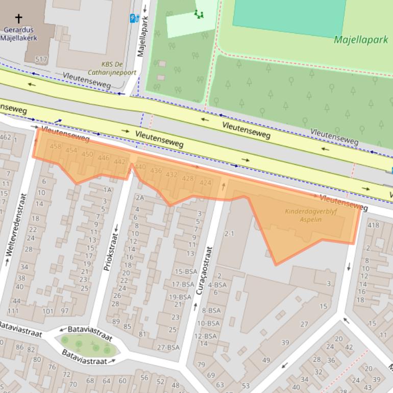 Kaart van postcodegebied 3532HX.