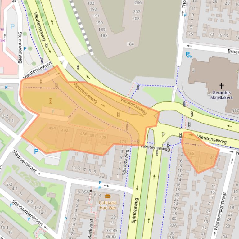 Kaart van postcodegebied 3532HZ.