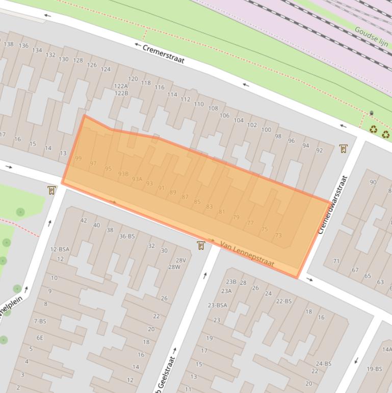 Kaart van postcodegebied 3532TM.