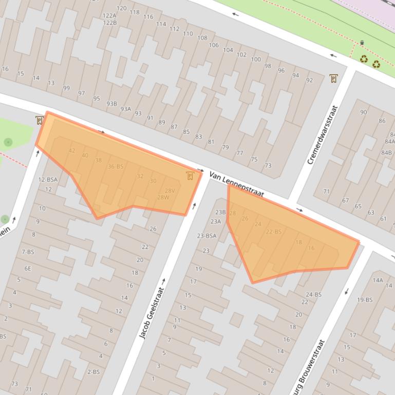 Kaart van postcodegebied 3532TP.