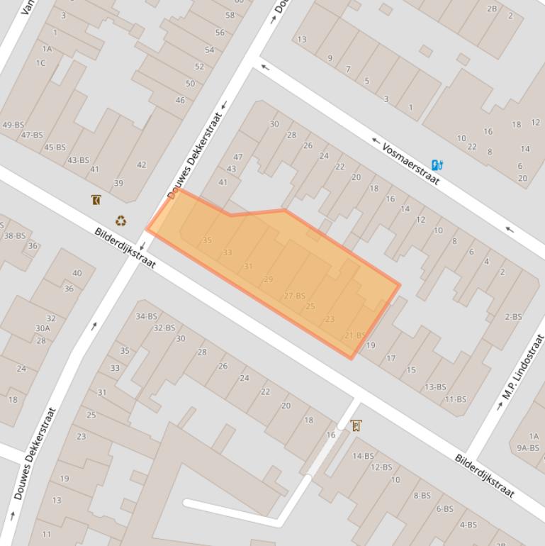 Kaart van postcodegebied 3532VB.