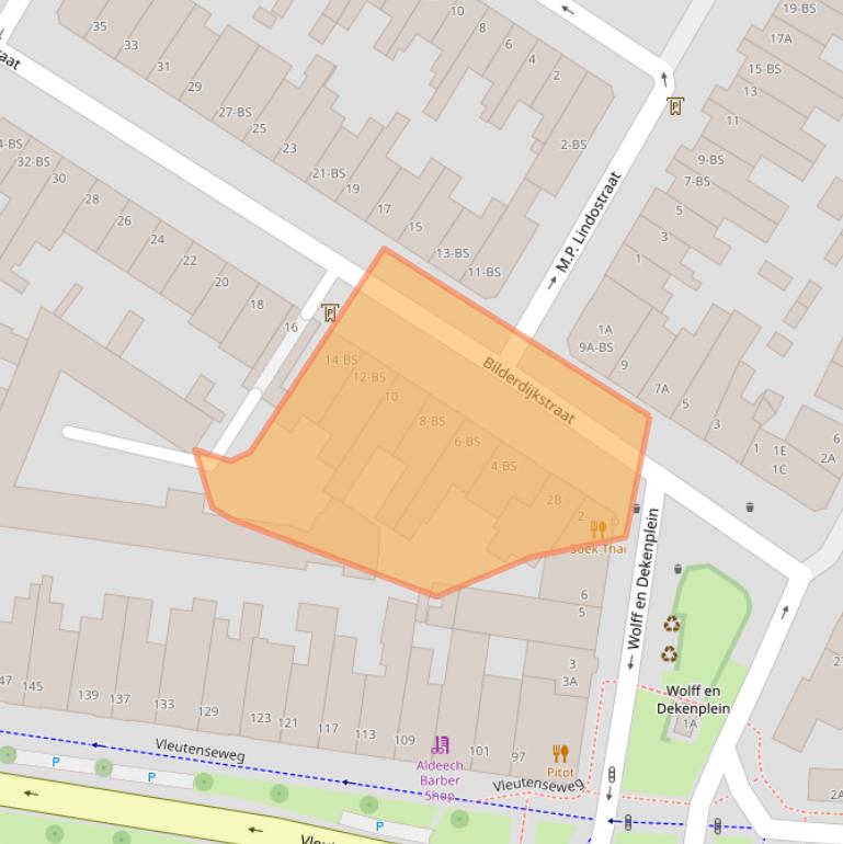 Kaart van postcodegebied 3532VE.