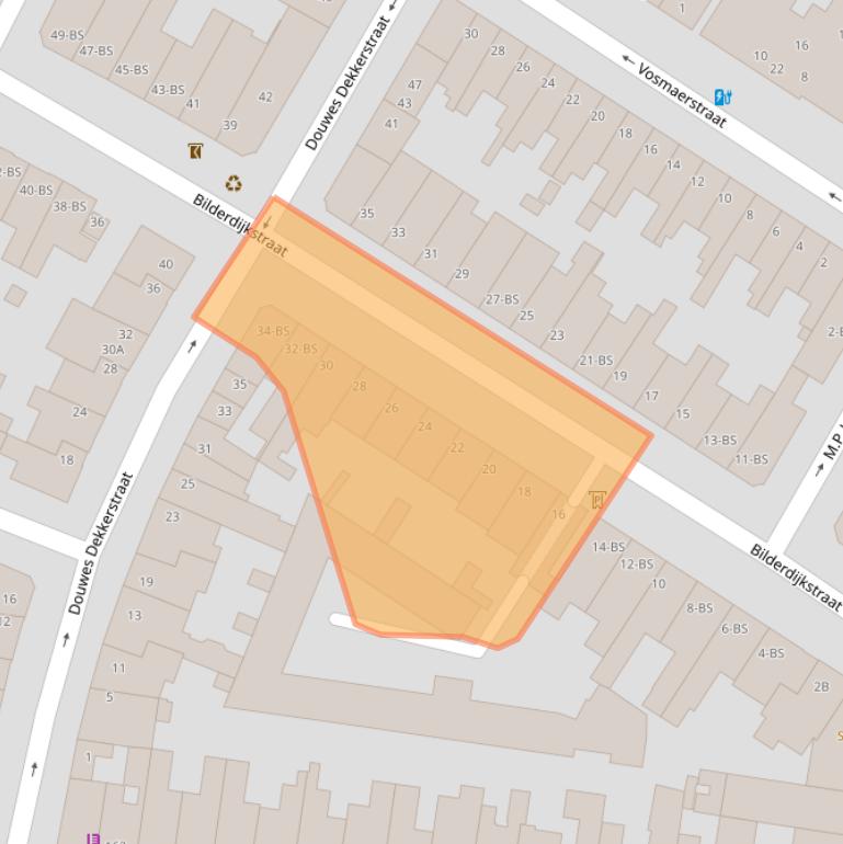 Kaart van postcodegebied 3532VG.