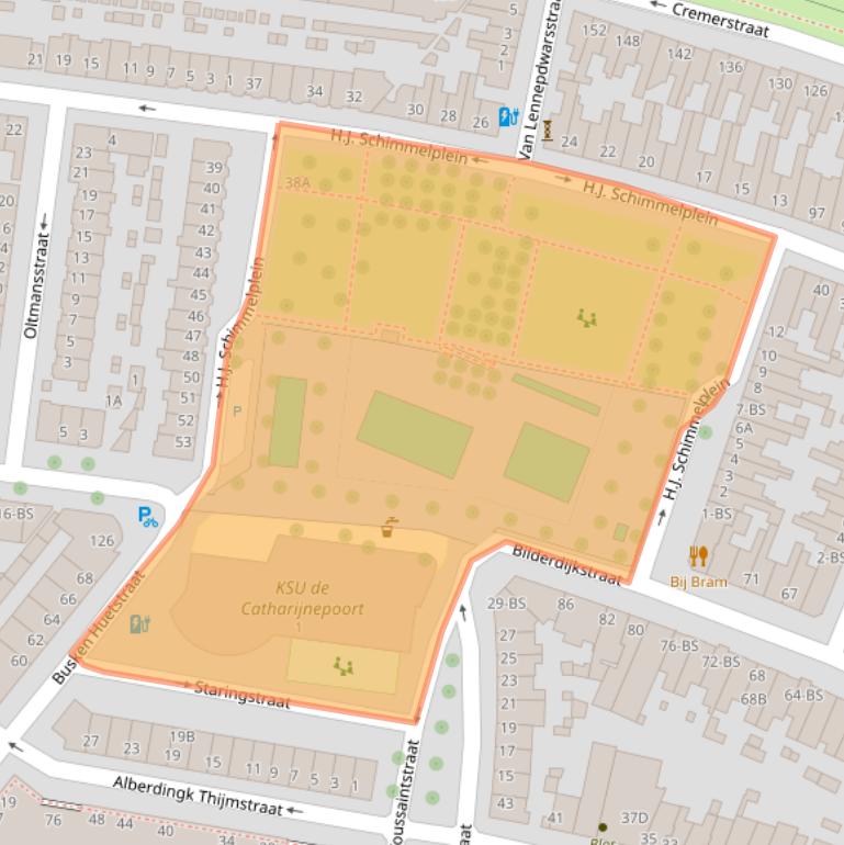 Kaart van postcodegebied 3532VM.