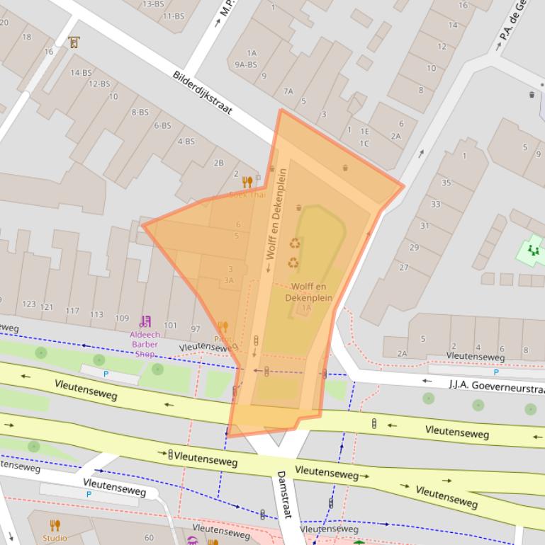 Kaart van postcodegebied 3532XH.