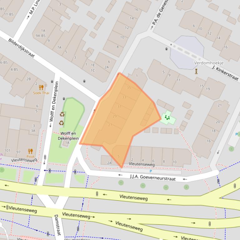 Kaart van postcodegebied 3532XK.