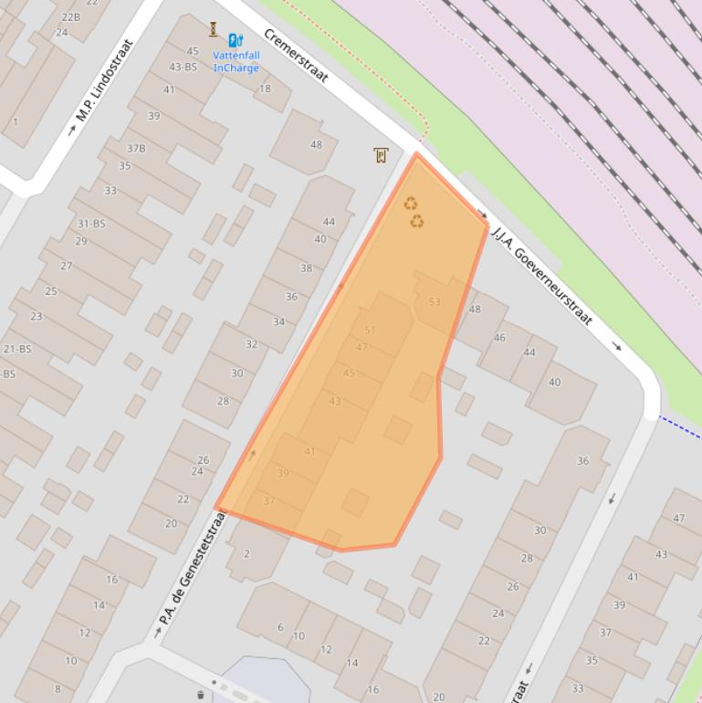 Kaart van postcodegebied 3532XL.