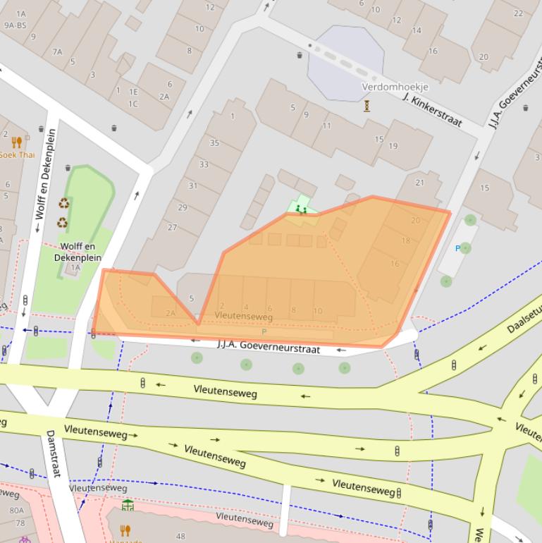 Kaart van postcodegebied 3532XX.